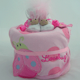 1 Tier Nappy Cake - Baby Girl image