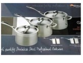 Grunwerg Commichef 3 Piece Saucepan Set
