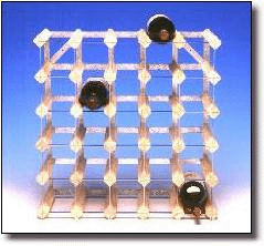 RTA 72 Bottle Pine &amp; Metal Wine Rack - 81x81x23cm