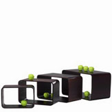Retro Set of 4 Wenge Table Cubes