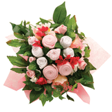 Deluxe Baby Clothes Gift Bouquet - Baby Girl image