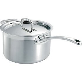 Le Creuset 16cm Stainless Steel Saucepan and Lid