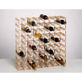 RTA 72 Bottle Pine & Metal Wine Rack - 81x81x23cm