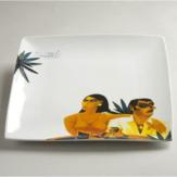 Graham Knuttel- Hurricane Hotel Square Serve Plate