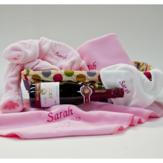 Personalised Baby Hamper with Bubbly – Baby Girl image