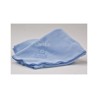Personalised Fleece Baby Boy Blanket