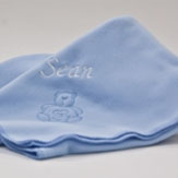 Personalised Fleece Baby Boy Blanket image