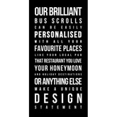 Bus Scroll 120x60cm